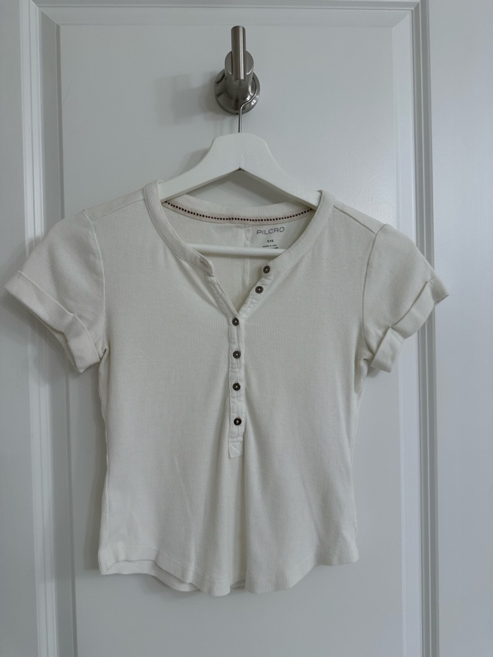 Pilcro Short Sleeve Henley Tee